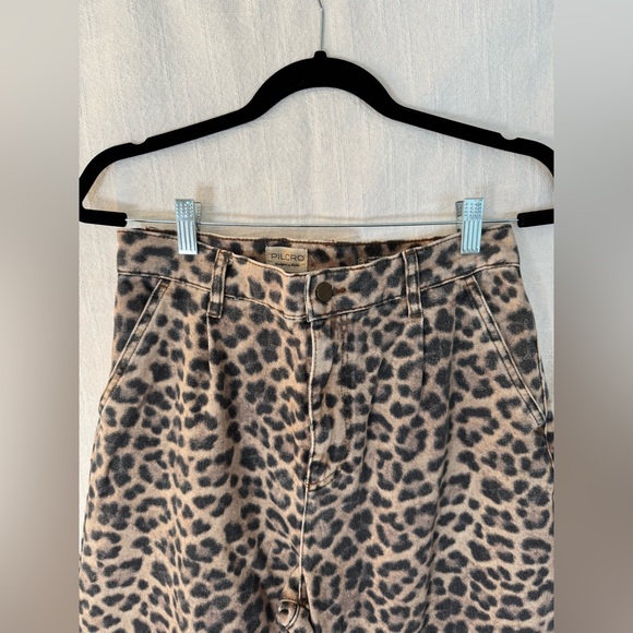 Anthropologie Pilcro leopard print Wide-Leg denim - Picture 8 of 12